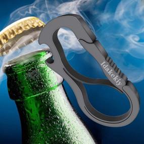 img 2 attached to 🔑 Idakekiy Stainless Steel Anti-Lost Keychain Carabiner Opener: Upgraded Larger Version