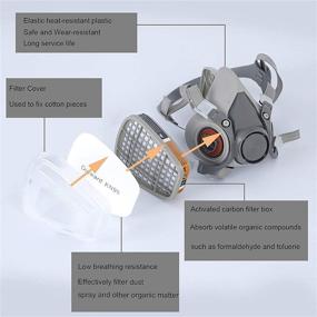 img 3 attached to Advanced Half Facepiece Respirator for GAS Filtration in Professional Woodworking