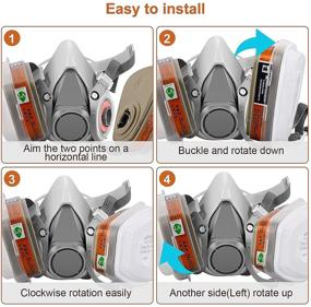 img 2 attached to Advanced Half Facepiece Respirator for GAS Filtration in Professional Woodworking