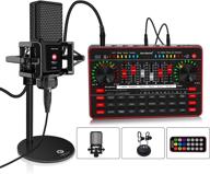 окончательный набор для подкастов "ultimate podcast microphone sound card kit": полный комплект оборудования студийного конденсатора для качественных трансляций, игр, записи, пения, tiktok, youtube. логотип