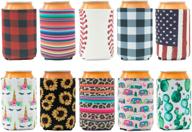 10 pack beer can sleeves | beverage can coolers | drink cooler sleeves for cans and bottles | trendy fashion styles логотип