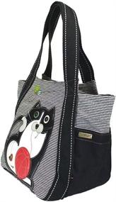 img 3 attached to Chala Carryall Tote Black Stripe