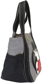 img 1 attached to Chala Carryall Tote Black Stripe
