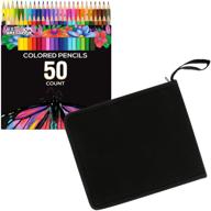 🖍️ набор цветных карандашей высшего качества для художника - us art supply 50 штук с бонусным чехлом на молнии - идеально подходит для взрослых раскрасок. логотип