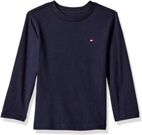 img 1 attached to Tommy Hilfiger Dustin Bex Jersey Sleeve Boys' Clothing for Tops, Tees & Shirts