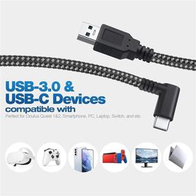 img 3 attached to 16-футовый USB C кабель TOUDUN для Oculus Quest 2, VR аксессуары Quest с USB C адаптером, USB 3.0 Type A к C быстрая зарядка и высокоскоростная передача данных Зарядный кабель для VR-шлемов, игрового ПК