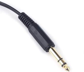 img 3 attached to 🎧 Devinal 6.35mm (1/4") Stereo Plug Male to Dual 6.35mm (1/4") Female Cable - Gold Plated Audio Stereo Cord, Y Splitter Adapter | 6-Inch (20cm)