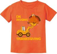 🚜 shop teestars digging thanksgiving tractor toddler boys' tops, tees & shirts logo