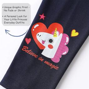 img 1 attached to Leggings Uniform Unicorn Toddler Everyday Girls' Clothing in Leggings