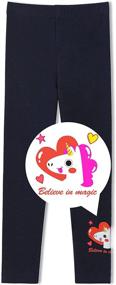 img 4 attached to Leggings Uniform Unicorn Toddler Everyday Girls' Clothing in Leggings