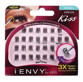 img 4 attached to 💁 Enhance Your Look with Kiss i-ENVY Trio Medium Lashes - Effortlessly Beautiful and Dynamic!