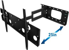 img 3 attached to Mount-It! Low-Profile Full Motion Articulating TV Wall Mount - Supports 32-60 inch LCD LED 4K TVs, up to 175 lbs - Black (MI-326B)