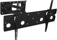 mount-it! low-profile full motion articulating tv wall mount - supports 32-60 inch lcd led 4k tvs, up to 175 lbs - black (mi-326b) logo