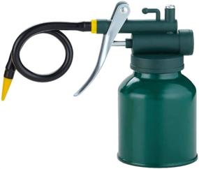 img 3 attached to Hexin Metal Oil Can - Green Pistol Oiler Pump with 2 Spouts (Straight & Flex) - Perfect for Efficient Lubrication Needs