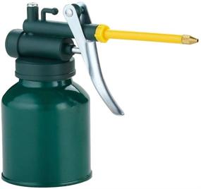 img 4 attached to Hexin Metal Oil Can - Green Pistol Oiler Pump with 2 Spouts (Straight & Flex) - Perfect for Efficient Lubrication Needs