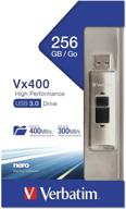 💽 серебряная флешка verbatim 256 гб vx400 usb 3.0 - сохраняй и переноси логотип