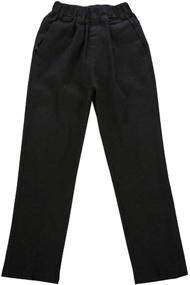 img 1 attached to 👖 NABER Husky Flat Front Adjustable Dressy Boys' Pants: Perfect Fit & Style