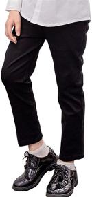 img 4 attached to 👖 NABER Husky Flat Front Adjustable Dressy Boys' Pants: Perfect Fit & Style