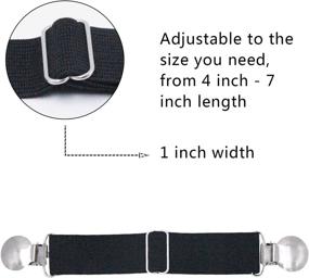 img 3 attached to 👢 Loosco Boot Clips: Ultimate Elastic Leg Straps Pant Stirrups with Extra Heavy-Duty Sturdy Clip for Securing Pants