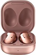 samsung galaxy buds live: true wireless earbuds with active noise cancelling & wireless charging case - mystic bronze (us version) logo