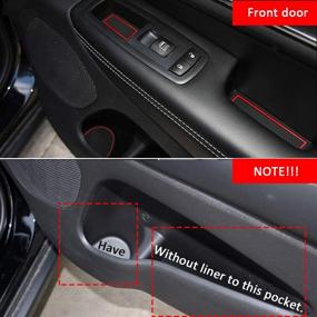 img 1 attached to 🚗 Автомобильные подстаканники Auovo Custom Fit для Grand Cherokee 2014-2021: Антипыльные коврики в комплекте из 18 штук со вставками красного цвета - Аксессуары для интерьера для защиты и стиля