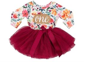 img 1 attached to Grace Lucille Birthday Pumpkin Burgundy Apparel & Accessories Baby Girls