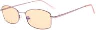 👓 uv-protective amber tinted reading glasses for women with flexible bridge by eyekepper logo