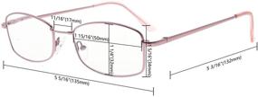 img 1 attached to 👓 UV-Protective Amber Tinted Reading Glasses for Women with Flexible Bridge by Eyekepper