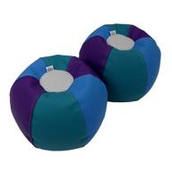 🪑 fdp softscape 10 inch puffs bean seating set for toddlers and kids, colorful and lightweight - 2-pack, ideal for daycare, preschool, and home use - contemporary design in purple logo