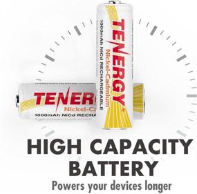 img 2 attached to 🔋 Tenergy AA Rechargeable NiCd Batteries, 12-Pack, 1000mAh 1.2V Battery Pack for Solar Lights, Garden Lights