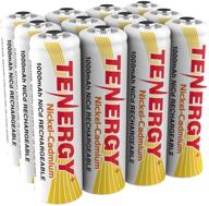 🔋 tenergy aa rechargeable nicd batteries, 12-pack, 1000mah 1.2v battery pack for solar lights, garden lights logo