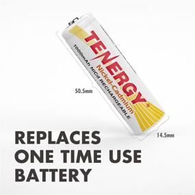 img 1 attached to 🔋 Tenergy AA Rechargeable NiCd Batteries, 12-Pack, 1000mAh 1.2V Battery Pack for Solar Lights, Garden Lights