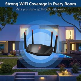 img 2 attached to 📶 High-Performance Wireless WiFi Router with 2.4GHz&5GHz AC1200, Beamforming Technology, and MU-Mimo for Home Networks