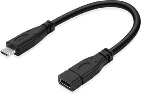 img 3 attached to 🔌 TNP USB-C Extension Cable - USB C to C (Type-C to Type-C) Fast Charging & Sync Adapter Cord Wire Plug, 8 Inches, USB 3.1 Gen 2 Male to Female Extender Connector