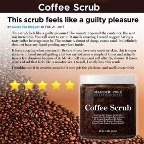 img 1 attached to 🌟 Majestic Pure Arabica Coffee Scrub: Your Complete Solution for Skin Care, Stretch Marks, Acne & Cellulite, Spider Veins, Eczema, Age Spots & Varicose Veins - 10 Ounces of All-Natural Body Scrub