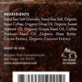 img 2 attached to 🌟 Majestic Pure Arabica Coffee Scrub: Your Complete Solution for Skin Care, Stretch Marks, Acne & Cellulite, Spider Veins, Eczema, Age Spots & Varicose Veins - 10 Ounces of All-Natural Body Scrub