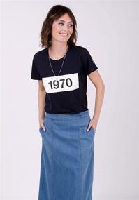 img 3 attached to 👖 Matilda Denim Maxi Skirt - Stylish Palewash Long Jean Skirt with Stretch (US 10-20)