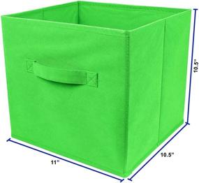 img 2 attached to Convenient and Durable Greenco Foldable Storage Cubes Non-Woven Fabric - 6 Pack (Green): Organize with Ease!