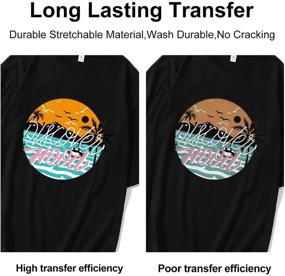 img 1 attached to 👕 Iron-On Heat Transfer Paper for Dark Fabric: 40 Pack 8.3x11.7" T-Shirt Transfer Paper for Inkjet Printers, Long-Lasting Heat Press Printing, No Cracking