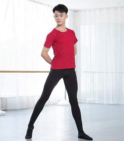 img 3 attached to 🩲 Soft Knit Ballet Tights for Men & Boys: AceAcr Gymnastic Dance Pants