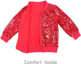 img 2 attached to 🧥 Cilucu Kids Sequin Zipper Jacket for Girls and Boys – Toddler Birthday and Christmas Clothes