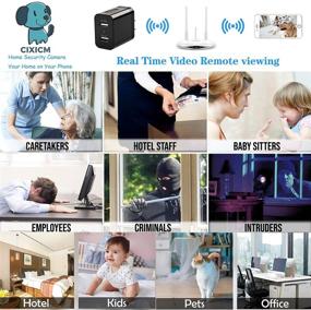 img 1 attached to 📸 Ultimate Spy Camera: Wireless Hidden WiFi Charger with Remote View - 1080P HD Nanny Cam - USB Spy Camera Charger for Indoor Security - Motion Activated Recorder - iOS Android Compatible, Black