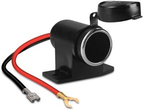 img 4 attached to Navaris Universal Waterproof Motorcycle Cigarette Lighter - Reliable 12V Power Plug Single Socket for Car, Boat, Motorbike (Black)