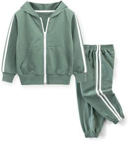 img 1 attached to Casual Tracksuit Sleeve Sweatsuit Suggest Boys' Clothing in Clothing Sets