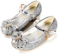 👠 bfoel girls dress shoes: cute and glittery mary jane flats perfect for wedding parties logo