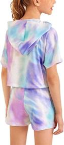 img 3 attached to Trendy Tie Dye Girls Lounge Set: Jogger Suits, Sweatsuits, and More!