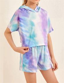 img 2 attached to Trendy Tie Dye Girls Lounge Set: Jogger Suits, Sweatsuits, and More!