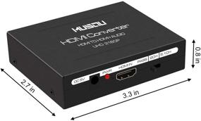 img 3 attached to 🔌 MUSOU HDMI Audio Extractor V1.4: Splitter & Converter for 4K HDMI to HDMI+Optical Toslink+RCA Stereo Analog Outputs - Black