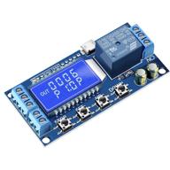 🕛 powerful timer relay, drok time delay relay dc 5v 12v 24v with lcd display, micro usb 5v support – delay controller board delay-off cycle timer 0.01s-9999mins trigger delay switching relay module logo