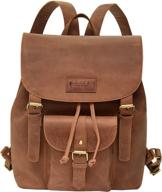 🎒 classic elegance meets durability: picchio quality vintage leather backpack logo